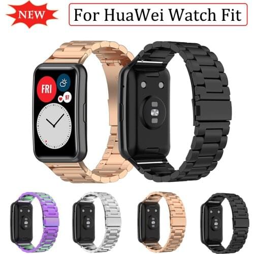 2021 New Stainless Steel Band For Huawei Watch Fit Strap Accessories Metal Bracelet For Huawei Watch fit Replacement Strap