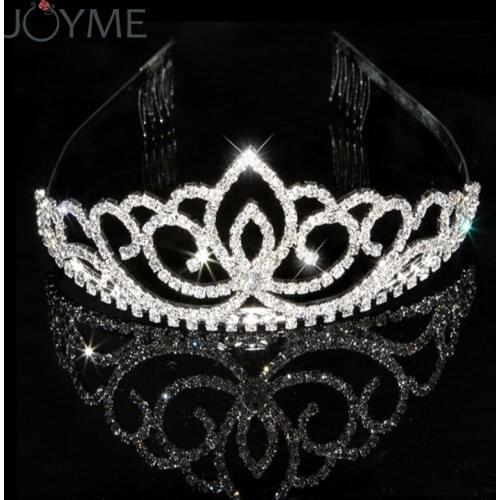 Luxury Shiny Crystal Hairwear Princess Crown Bride Tiaras And Crowns Bridal Jewelry Diadeem Flower Wedding Hair jewellery
