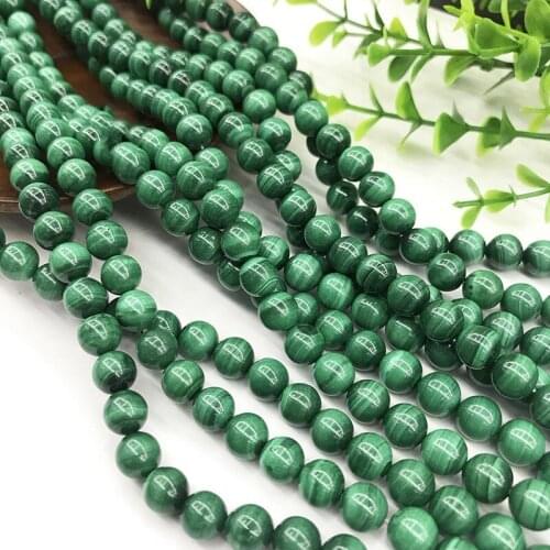 Loose beads GREEN malachite round green 6/8/10mm 14" for DIY jewelry making FPPJ wholesale beads nature gem stone