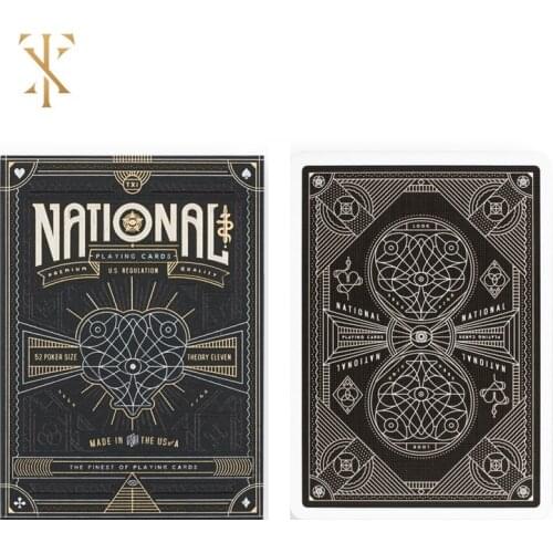 Theory11 National Playing Cards Bicycle Black Deck USPCC Collectible Poker Magic Card Games Magic Tricks Props for Magician