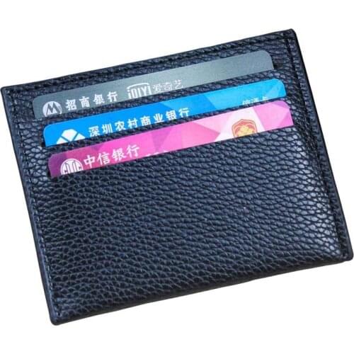 Men PU Leather Thin Card Package Women Multi-card Bit Purse Business Wallet Credit Card Holder