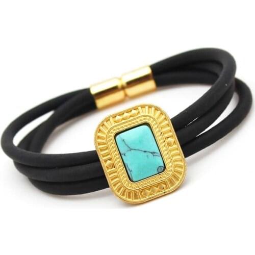 TOTABC Bangles For Women Charm Bracelets Gothic Hand Accessories Gift Lovers Rubber Jewelry Handmade Designer Bangle