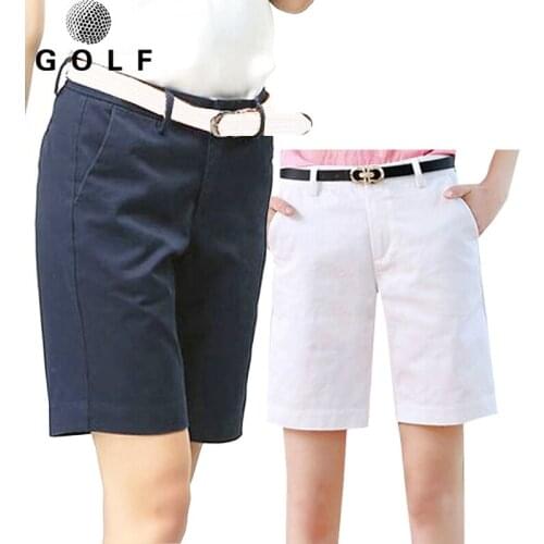 Womens Cotton Comfortable Breathable Sports Five-point Pants Summer Slim Pants Golf Shorts