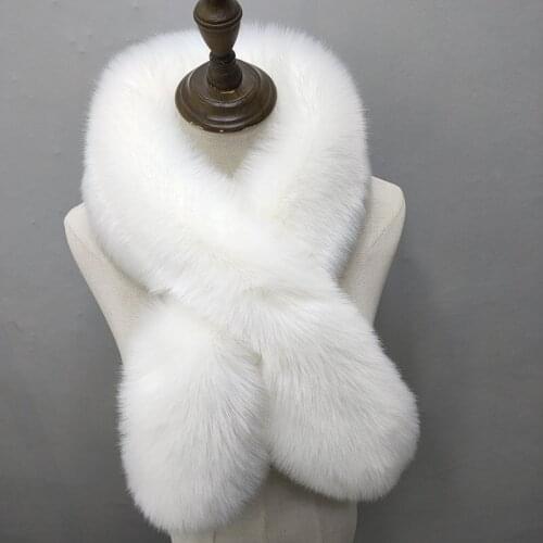 Winter Scarf Luxury Faux Fox Fur Warm Scarf Fashion Soft Plush Thicken Snood Scarves Shawl Adult Kids Women Girls Neck Collar