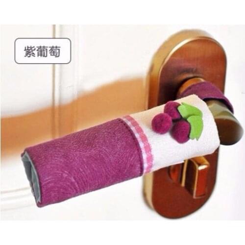 1pair pure cotton cloth refrigerator handle cover brief door handle gloves home decoration elegant door knob cover