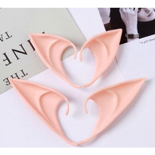 1 Pair Mysterious Angel Elf Ears Latex Fake Ear Props Halloween Party Fairy Cosplay Costume Decoration