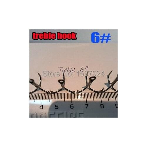 2019new size 6# Treble Fishing Hooks 10000pcs High quality Direct factory