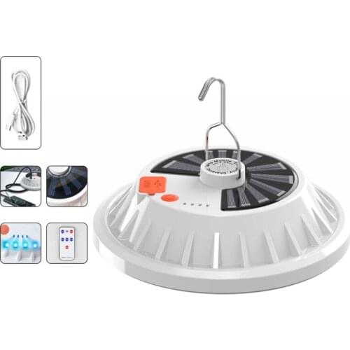 30/60/120LEDs Solar Charging Flying Saucer Lamp LED High Bay Light Ceiling Lamp