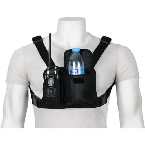 ABBREE walkie talkie chest pocket pack backpack handset radio Holder Bag for GP340 CP04 BF UV-5R 888S two way radios carry case