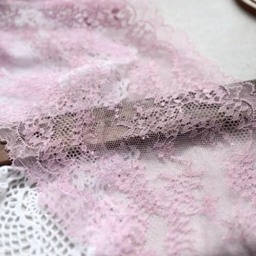 Free Shipping 2016 Hot Sale 1 Meter 22cm Milk White Elastic Stretch Lace trim DIY Sewing Headband Making Lace Fabric Lace Trim