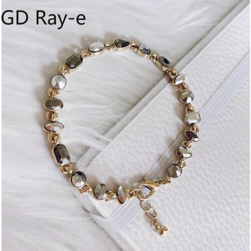 Fashion Rhinestone Infinity Bracelet Womens Crystal Geometric Chain Wedding Bracelet Girls Fine Jewelry G13