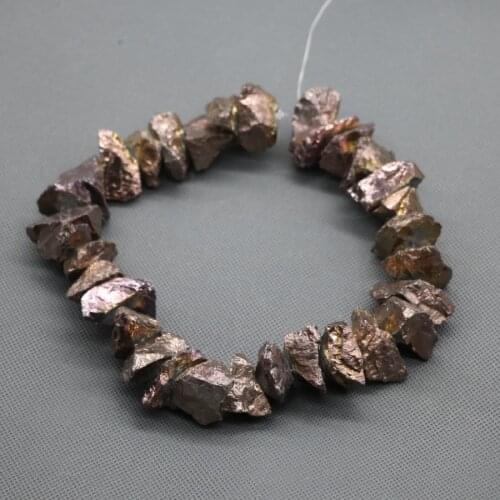 Approx 26pcs/strand Titanium Brown Crystal Quartz Top Drilled Point Pendants, Rock Quartz Crystal Graduated Jewelry Making Beads
