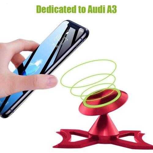 Phone Holder Car Air Vent Outlet Mount Luminous 360° Rotary Swivel Cell Phone Magnetic Cradle for Audi A3/S3 Holder Stand