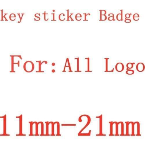 100PCS 11mm 12MM 14mm 16mm 21mm all logo Black Blue Red white Key Remote Fob Emblem Badge Logo Sticker