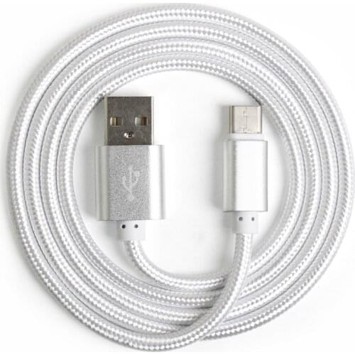 Nylon 1m 2m 3m Data USB Charger Cable For iPhone Xs 8 7 6S Plus Xiaomi 8 Samsung S8 S9 Fast Charging V8 Wire Cord 100pcs/lot