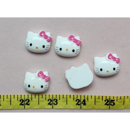 120pcs medium size Kitty Resin Cabochon 23mm /0.9 inch wholesale free shipping display