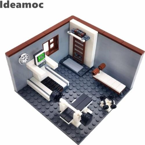 City House Building Blocks Gym Sports Set Bricks Treadmill Compatible Friends Mini MOC Bricks DIY Toys for Girl Boy Gift Bloques