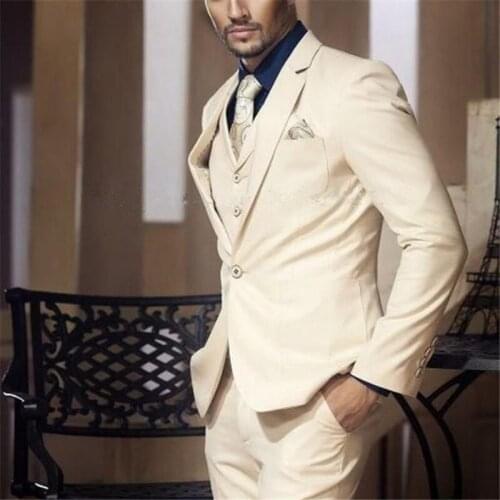 Top Selling Wedding Men Suit 3Pieces(Jacket+Pant+Vest+Tie) Groom Prom Latest Design Masculino Trajes De Hombre Blazer 807