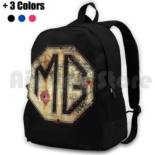 Mg Cars Rusty Sign Outdoor Hiking Backpack Waterproof Camping Travel Mg Cars Rusty Sign Mgb Mga Mgbgt Mgc Midget Magnette Mgtd