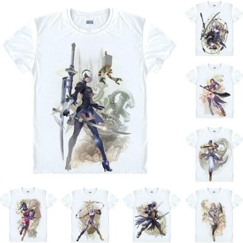 Nier Automata 2B YoRHa No. 2 Type B T Shirt Soulcalibur VI Soul Calibur 6 Men Casual TShirt Premium T-Shirt Short Sleeve Shirts