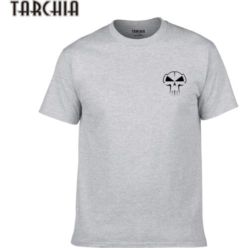 TARCHIA 2021 New Skull Short Sleeve Boy Casua Fashion Homme Tshirt Plus Fashion Funny t-shirt Cotton Tops Tee Men Brand