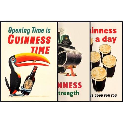 Guinness Original Vintage Posters, INSTANT DOWNLOAD, Beer Poster, Beer Lover, Guinness Beer Art - Canvas Print Poster