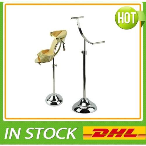 Polished Shoe display stand, Metal Sandal Riser Display