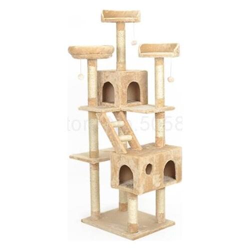 Cat climbing pet litter cat tree shelf one villa large cat tower climbing column cat climbing frame jumping supplies