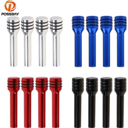 POSSBAY 4pcs Universal Car Truck Interior Door Lock Knob Pull Pins Aluminum 2 Grooves 3 Grooves Alloy Security Door Lock Pins