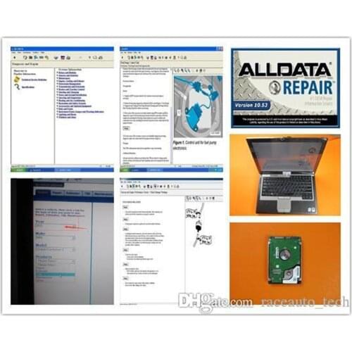 Auto Repair Software Alldata 10.53 Diesel Car Installed D630 Laptop Notebook Ready to Use All Data Atsg 3in1 1tb Hdd
