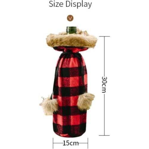 Christmas Wine Bottle Cover Merry Christmas Decor For Home 2020 Christmas Table Decor Xmas Gift Happy New Year 2021