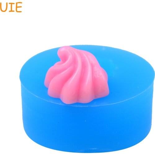 XYL038U 15.6mm Whipped Cream Silicone Mold - Miniature Sweets, Cupcake Topper, Fondant, Cookie Biscuit, Candy, Resin, Food Safe