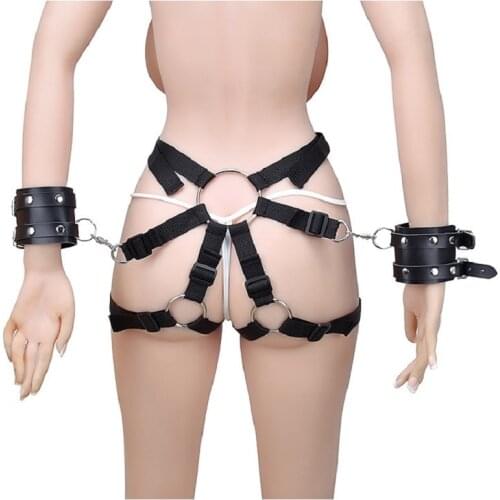 Adult Products Wear Pants Alternative Bundle Nightclub Game Show Restraint Pants Handcuffs Bondage Sex Toys for Women SM Game