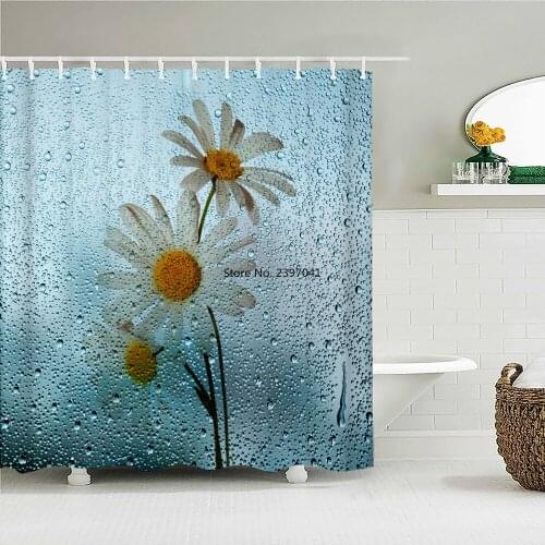 Old Wood Grain Flower Butterfly Waterproof Shower Curtains For Bathroom Bath Curtains Multi-size 3D Printed Shower Curtain