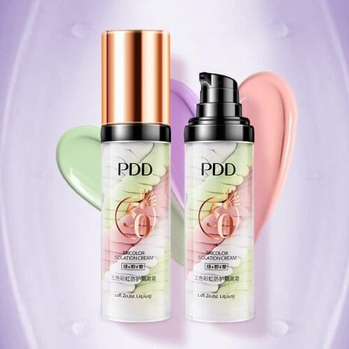 1PC Three-color Bird Feces Isolation Cream Makeup Base Face Primer Invisible Pore Light Oil-Free No Creases Foundation TSLM2