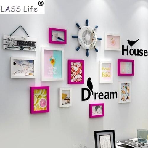 15Pcs/Set Art Picture Frames Set Wall Hanging Photo Frames Poster Frames Wall Sticker for Pictures Home Modern Decor