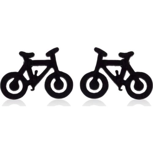 2020 Simple Fashion Earrings Women Stainless Steel Black Earrings Motorcycle Minimalist Jewelry Christmas Gifts