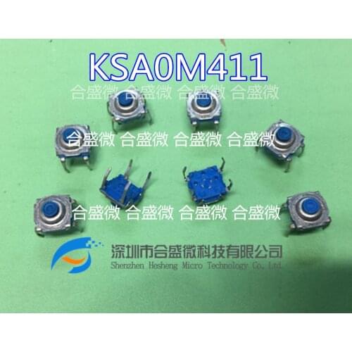 6PCS KSA0M411 waterproof and dustproof KSA0M411LFT tact switch 7x7x5 straight 5 feet