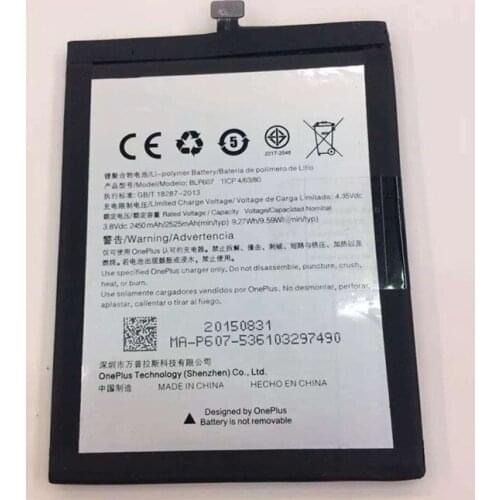 Jinsuli Mobile Phone Battery BLP607 For Oneplus X OneplusX One PlusX E1001 2525mAh High Capacity Top Quality in stock