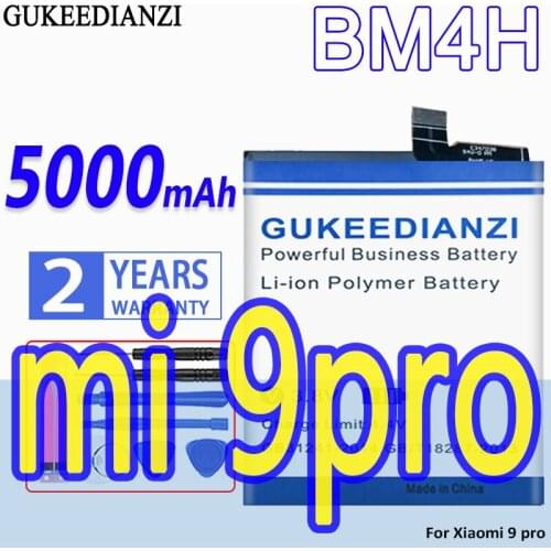 High Capacity GUKEEDIANZI Battery BM4H 5000mAh For Xiaomi 9 pro mi9 pro mi9pro