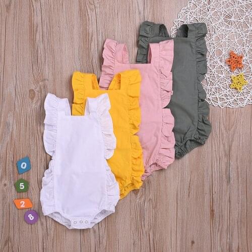 Infant Baby Boys Girls Sleeveless Bodysuit New Summer Thin Linen Cotton Climbing Clothes Newborn Baby Cute Bag Fart Kids Outfit