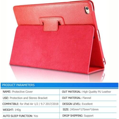 For IPad 10.2 2019 Air 2 Air 1 Case for IPad 2018 Case Funda PU Leather Cover for IPad 2018 9.7 Case