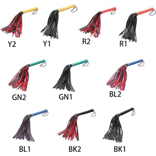 Erotic Roleplay Sex Toys Fetish Pounding Whip with Metal Chain Contrast Color Tassels BDSM Bondage Flogger Adult Flirting Games