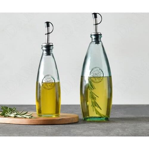 European Glass Storage Jar Simplicity Modern Kitchen Oil Can Creativity Western Restaurant Desktop Olive Oils Spice Jars