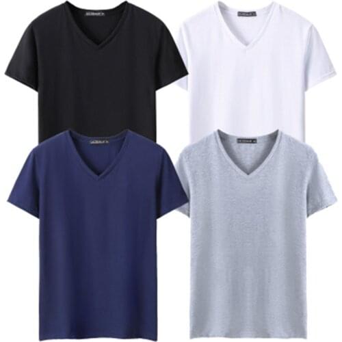 TEXIWAS 2019 4Pcs Solid color Cotton T Shirt Mens Black White T-shirts 2018 Summer Skateboard Tee Boy Hip hop Skate Tshirt Tops