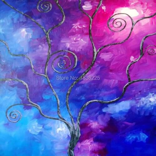 Best selling handmade items painted canvas modern abstract beautiful tree with description of painting modern oil paintings