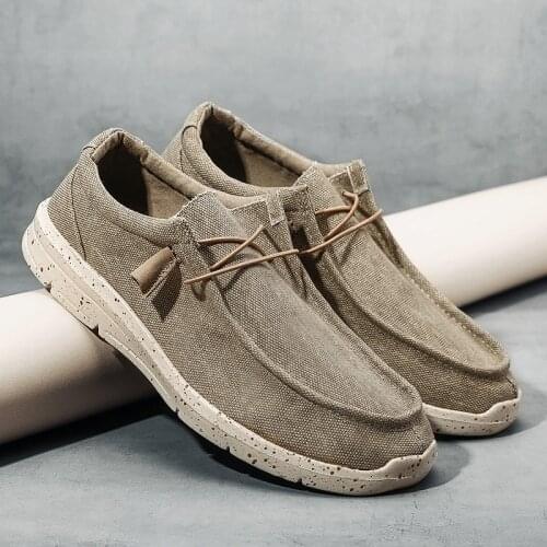 Hot Classic Men Casual Shoes Retro Low-cut Canvas Men Loafer Lightweight Big Size Slip-on Flat Men Canvas Shoes zapatilla hombre