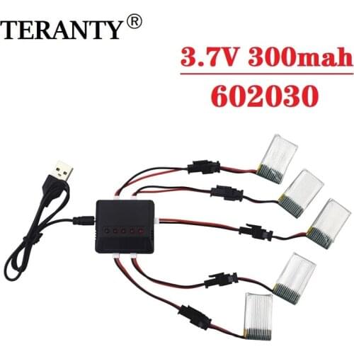 3.7V 300mah Lipo Battery + charger 602030 for 9610E 9604E RC Car High Speed RC Racing Child Toy Mini Car Spare Parts