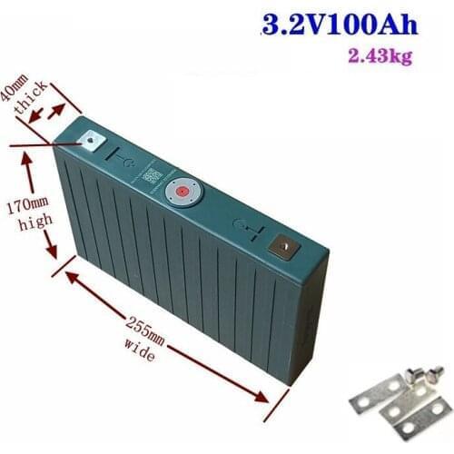 16pcs lifepo4 3.2v 100Ah lithium battery Lithium iron phosphate deep cycle for diy12V 200Ah Solar energy storage inverter