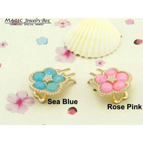 Cute New Girls Gold Flower Hair Clips For Women Sweet Crystal Hairpins Pearl Hair Claws Ornaments Jewelry Wedding Party Gift